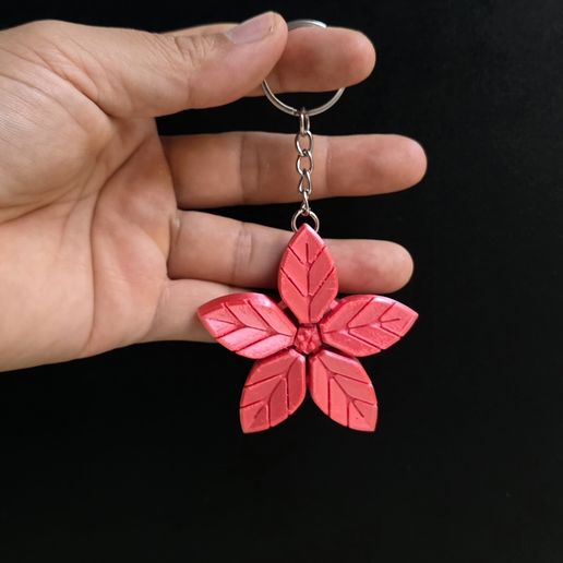 pointsettia-keychain-4.jpg porte-clés poinsettia articulé (3mf inclus)