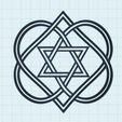 celtic-knot-hearts-stars.png Love knot, symbol for Jewish wedding, Star of David, merkabah, light, spirit, body inside of celtic knot of hearts