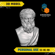 Plato-Personal.png 3D Model of Plato - High-Quality STL File for 3D Printing (PERSONAL USE)