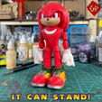 1k.jpg STL file Flexi Knuckles the Echidna (Sonic) - Print In Place・3D printing template to download