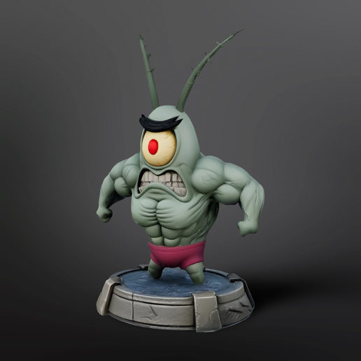 🐉 Sheldon Plankton・ STL File for 3D printing・Cults