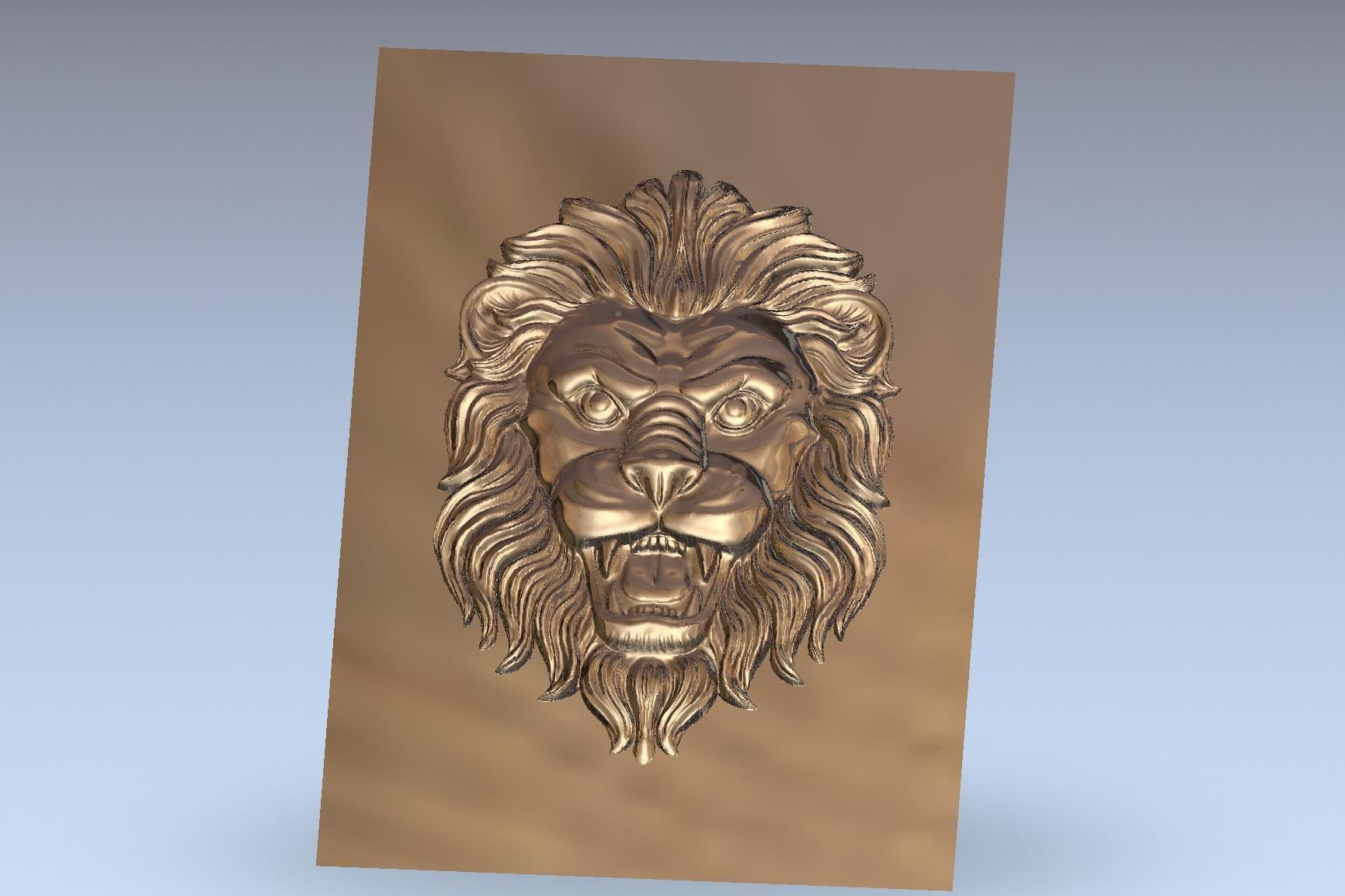 lion_head3.jpg Free STL file lion head・3D printer design to download, stlfilesfree
