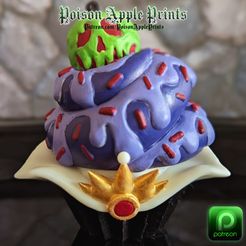 POISONCAKE.jpg STL file Poison Apple Cupcake Jar・3D printer model to download