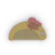 rosecomb-2.jpg Comb with ethnic floral motif 3D model