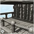 8.jpg Medieval house with covered balcony and wooden door (1) - Medieval Fantasy Magic Feudal Old Archaic Saga 28mm 15mm
