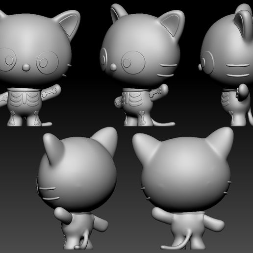 🎃 ChocoCat Sanrio HelloKitty Halloween Fanart・ STL File for 3D printing ...