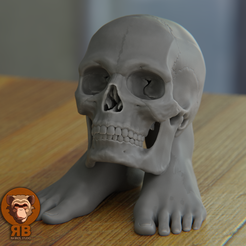 01.png Fichier STL Pattes de crâne・Modèle pour imprimante 3D à télécharger