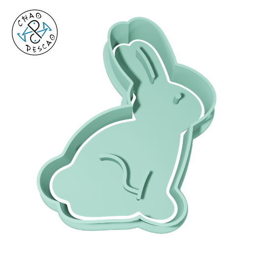 Rabbit - Cookie Cutter - Fondant - Polymer Clay 3D model