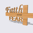 Shapr-Image-2023-12-28-193049.png Faith Over Fear Sign, Christian symbol, spiritual wall decor
