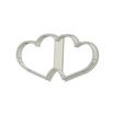 Dos corazones v1.png Two Hearts Cookie Cutter