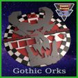 ORKGoff.jpg BATTLE ROUND TRACKER, NEW! 40K, 9TH EDITION, WARHAMMER 40000 Goff STYLE