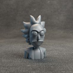 RickandMortyHeadz_02.jpg Archivo OBJ El malvado Rick・Modelo para descargar y imprimir en 3D