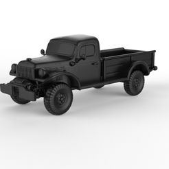 Dodge-Power-Wagon-1946.jpg 3D file Dodge Power Wagon 1946 (PRE-SUPPORTED)・3D printer model to download