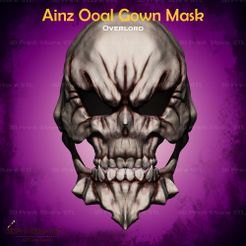 1.jpg Ainz Ooal Gown Mask from OverLord - Fan Art for cosplay 3D print model