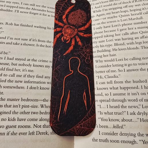 20251026_212441.jpg Stranger – The Shadowed Web Bookmark | Multi-Color 3D Print