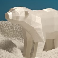 IMG20210227011632.jpg STL file Low poly Polar Bear・3D print design to download