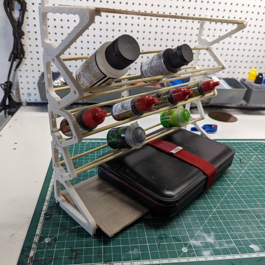 🎨 Modular Pegboard Paint Rack: Citadel Pot・ STL File for ・Cults