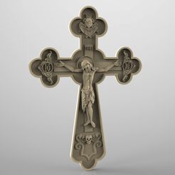 krest16.jpg Free STL file Religious frame cnc art router cross jesus christ・3D printer model to download