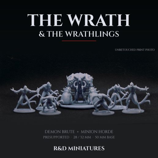 Demon Boss + Minion Horde – The Wrath & Wrathlings | Complete Encounter | 28/32mm Presupported