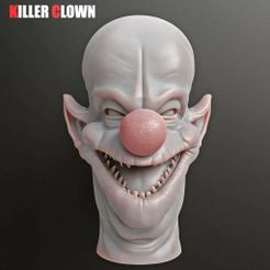 1.jpg killer clown Head STL