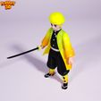 2.jpg ZENITSU - ARTICULATED ACTION FIGURE - DEMON SLAYER - EASY TO PRINT AND ASSEMBLE
