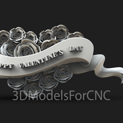 1.png 3D Modell STL Datei für CNC Router Laser & 3D Drucker Happy Valentine's Day 2