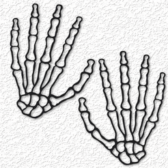 project_20230524_1421502-01.png STL-Datei Skelett Hände Wandkunst Skelett Finger Wanddekor 2d Kunst・3D-druckbare Vorlage zum herunterladen
