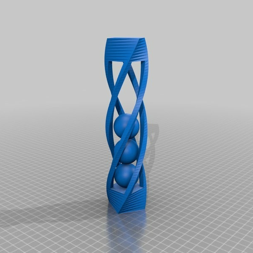 3 Balls in Cage - 3D model önizlemesi