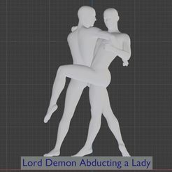 Lord Demon Abducting a Lady STL file THAI BOXING ARTS : #3 Lord Demon Abducting a Lady・3D printable design to download, xMan