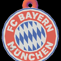 munich.png STL file key ring Bayern Munich・3D printing design to download