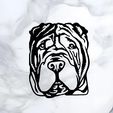 Sin-título.jpg Shar Pei dog wall decoration wall decoration pet dog deco wall house Pet