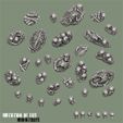 MINIATURES Datei 3D Skelett-Basisaufsätze - Stützfreier Basis-Detailierungssatz.・Design für 3D-Drucker zum herunterladen
