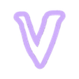 V_Ucase.stl moana alphabet font - cookie cutter alphabet letters - cookie cutter