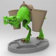 4.jpg STL file Desk organizer pen holder Dinosaur・3D printable model to download