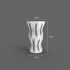 50cm Elian} yaa} Large scale 3D printing vase, compatible with FGF