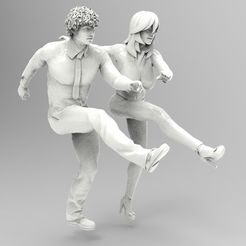 BW-2.jpg STL file SWING DANCERS COUPLE・3D printing template to download, SCULPTINGADDICTED