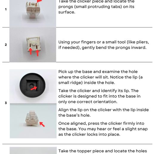 👌 Cyborg Mini Clicker・Archivo 3MF Gratis para Impresión 3D・Cults