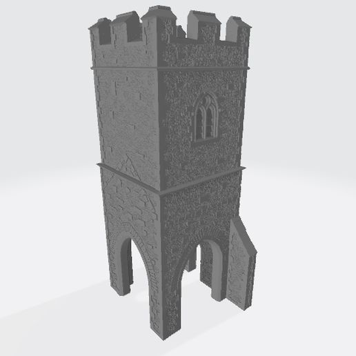 Clock-tower-low-texture-1.jpg Бесплатный STL файл OO HO Gauge / Scale Church Clock Tower for Model Railways (Low Texture Version)・3D-печатная модель для загрузки, Mini-MasonModels