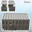 3.jpg Large multi-storey brick industrial warehouse with outdoor storage area (intact version) (27) - Modern WW2 WW1 World War Diaroma Wargaming RPG Mini Hobby