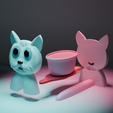 cdssdcfdsf.png 3D printable cat food bow without suports 3D print model