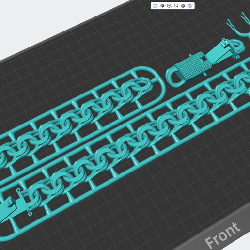 14mm Cesar Chino link chain full lock box for Bracelet 3D print model