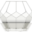 Flower pot - Penta, thin wall 1.png Flower pot, Dodecahedron, with saucer base