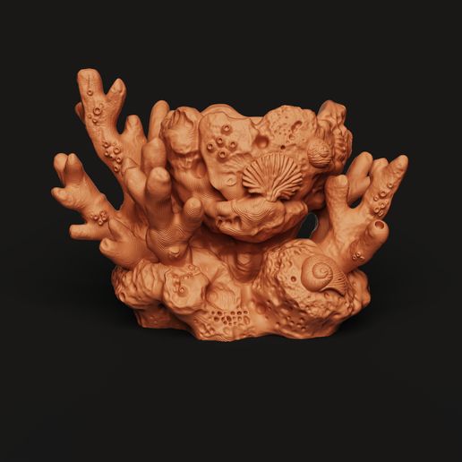 Coral Reef Planter STL | Organic Succulent Pot 3D Print | Ocean