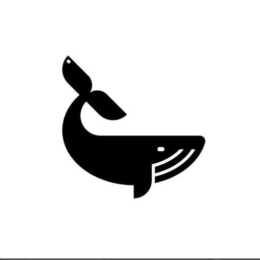 Whale Whale Keychain 3D model