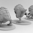 Lined-Up-Render-(11).jpg Fichier STL gratuit Compacteurs de déchets bipèdes de qualité industrielle・Objet pour imprimante 3D à télécharger