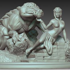 Render_base_3.jpg Archivo 3D gratis Princesa del espacio y mascota (NSFW)・Modelo para descargar y imprimir en 3D