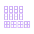 Windows_Top_Floor_No_Glass.stl HO Scale Tenement Building