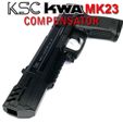 KWA-MK23-Compensator-12.jpg KWA KSC Tokyo Marui MK23 Airsoft Replica Hand Cannon H&K Big Gun Tactical Compensator Comp