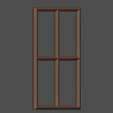 RectangleWindow-03.png Wooden Window Frame Rectangle (28mm Scale)