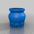 Base.png Elephant themed Vase - Urn - Container